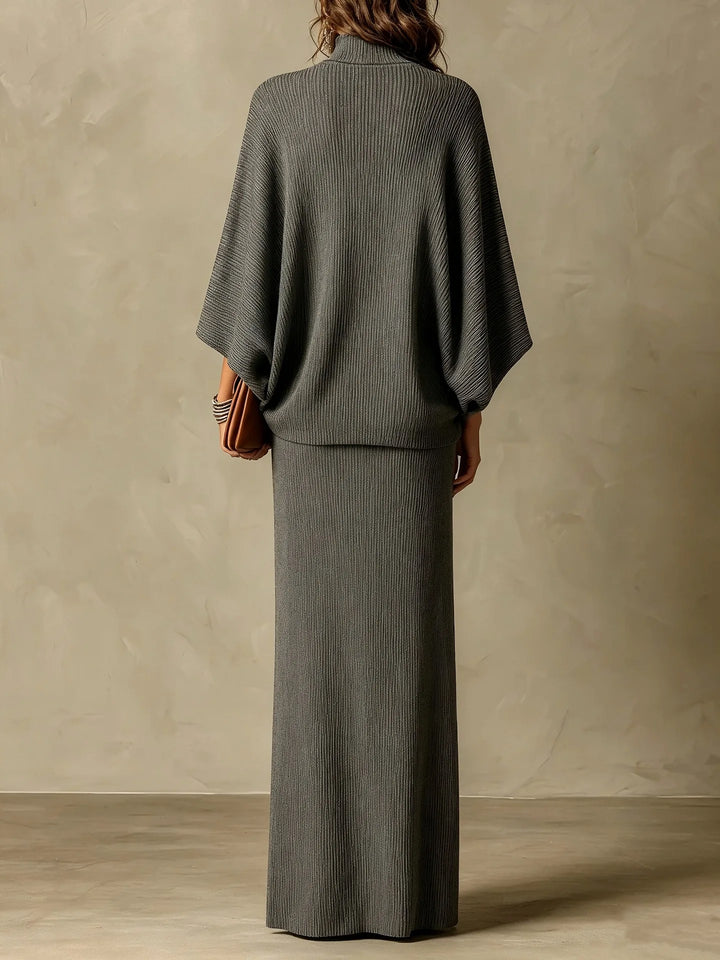 Women's Knit Top and Skirt Set, Ribbed