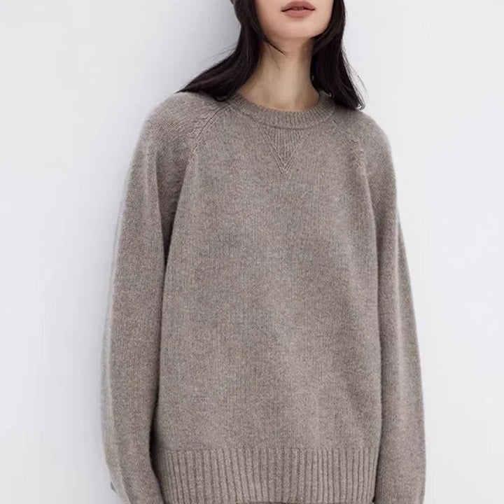 Women's Cashmere Round Neck Pullover Sweater