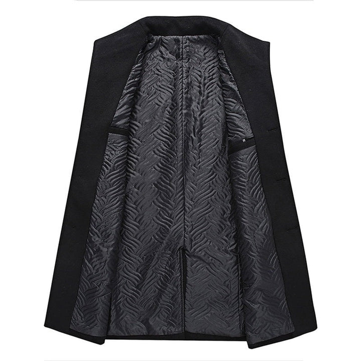 Men's Classic Wool Blend Long Trench Coat