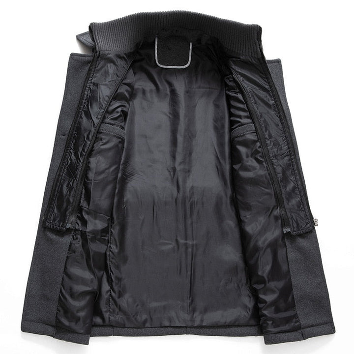 Men's Classic Double Collar Wool Pea Coat