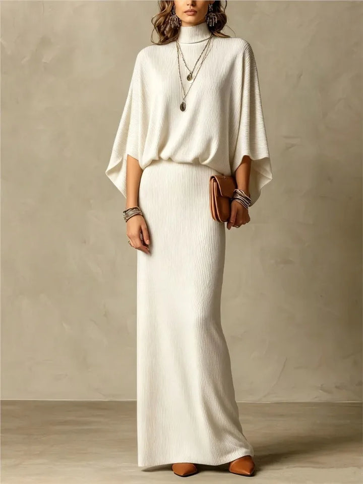 Women's Knit Top and Skirt Set, Ribbed