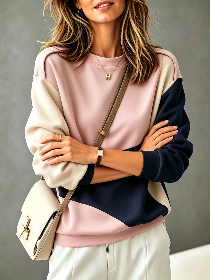 Women's Color Block Crewneck Sweatshirt