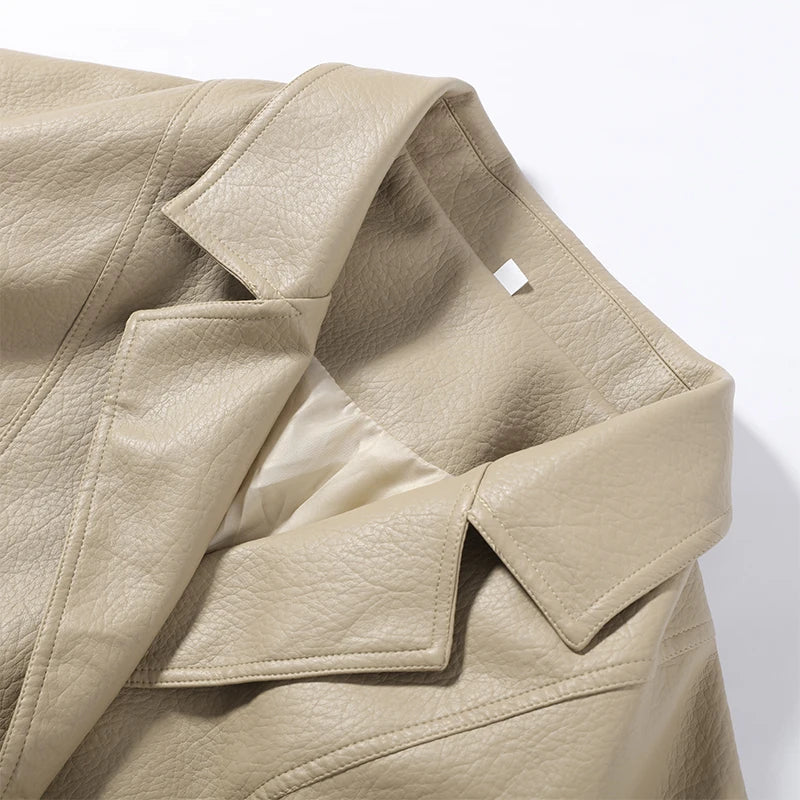 Women's Single Breasted Lapel Jacket with Pockets