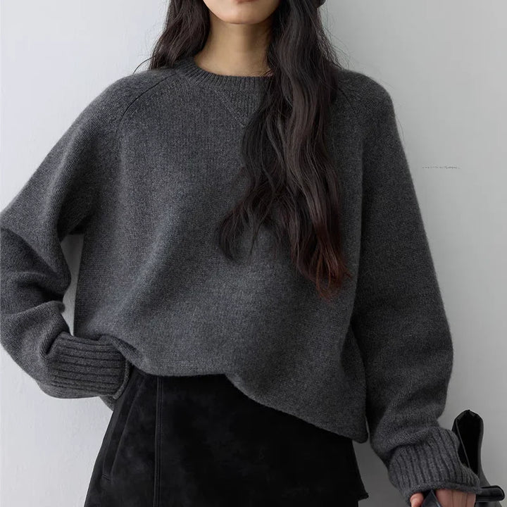 Women's Cashmere Round Neck Pullover Sweater