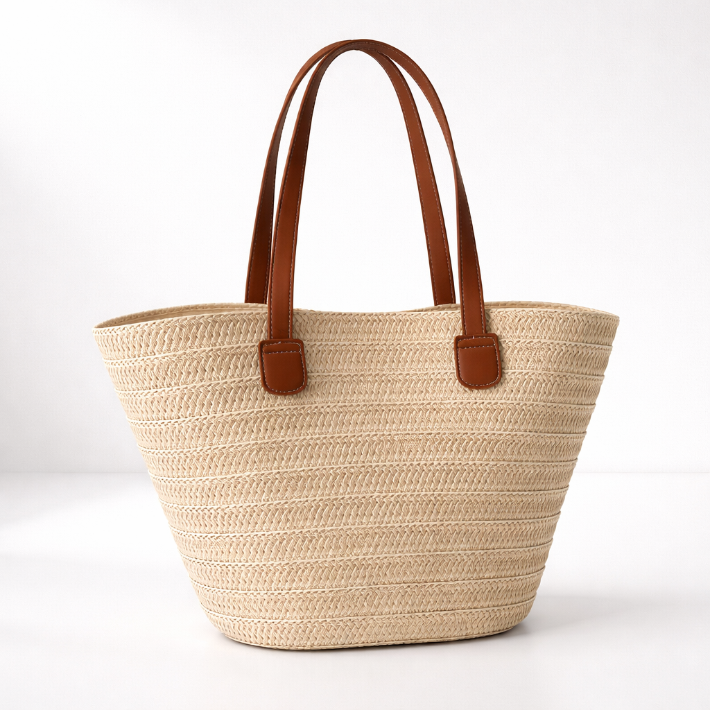 Summer Straw Tote Bag