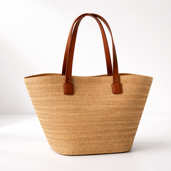 Summer Straw Tote Bag