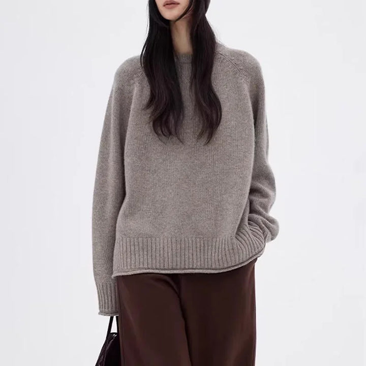 Women's Cashmere Round Neck Pullover Sweater