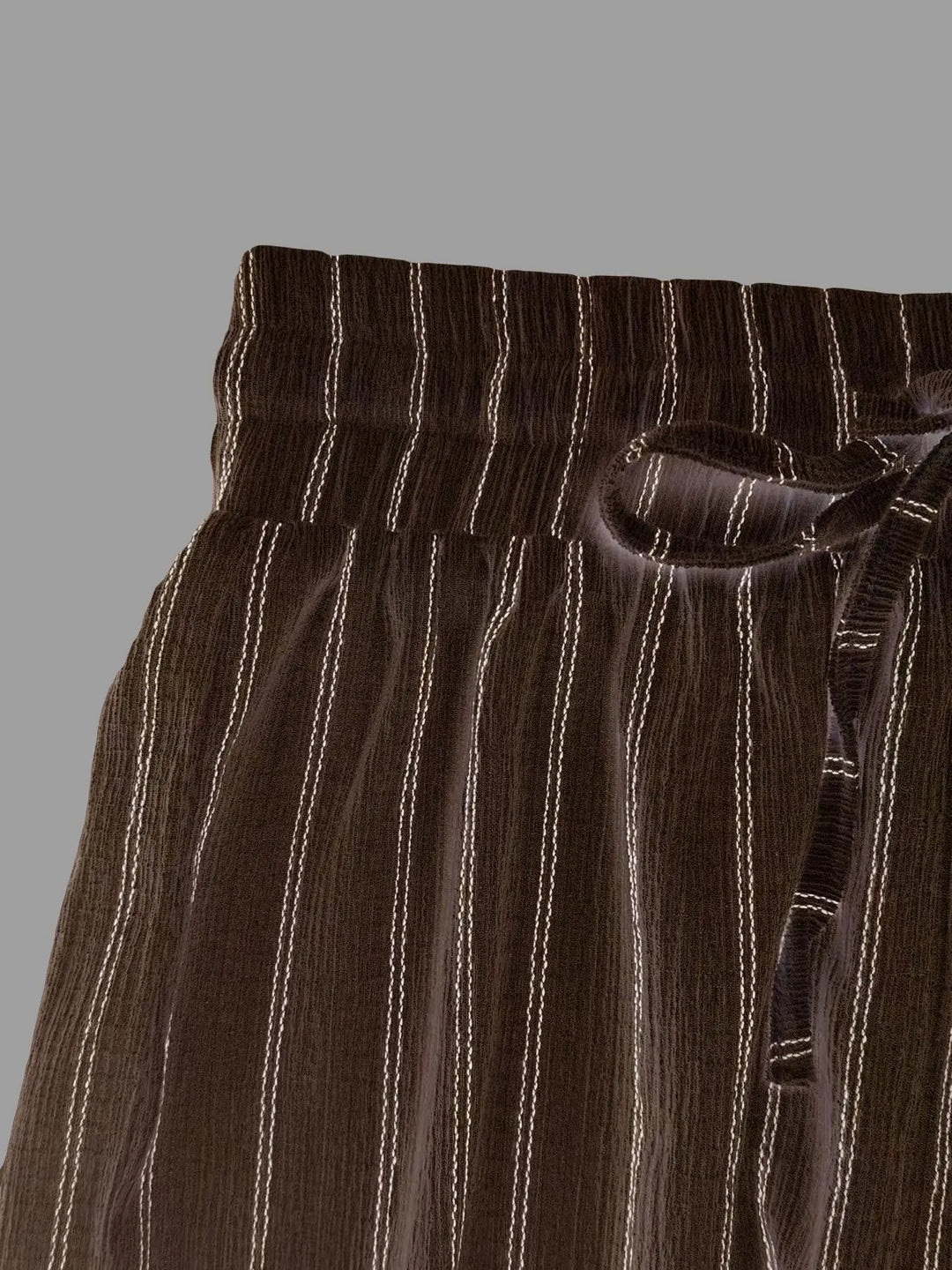 Women's Striped Wide Leg Pants with Belt