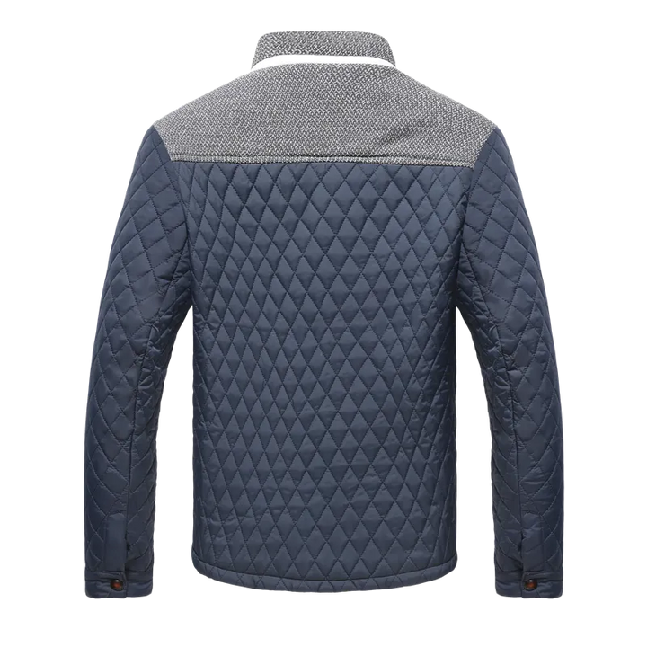 Men's Warm Diamond Pattern Windproof Jacket