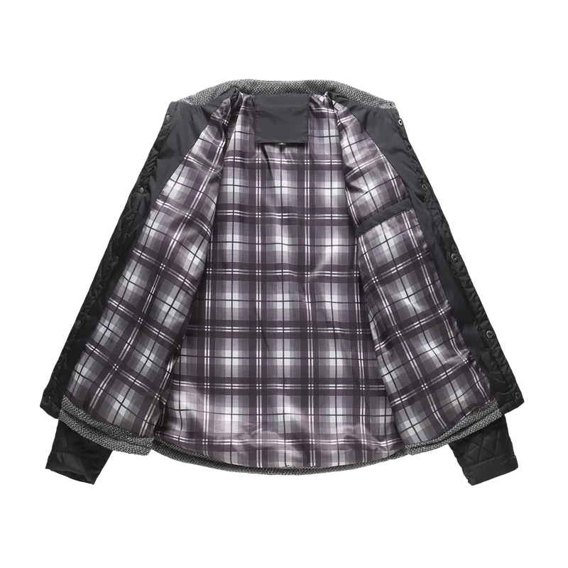 Men's Warm Diamond Pattern Windproof Jacket