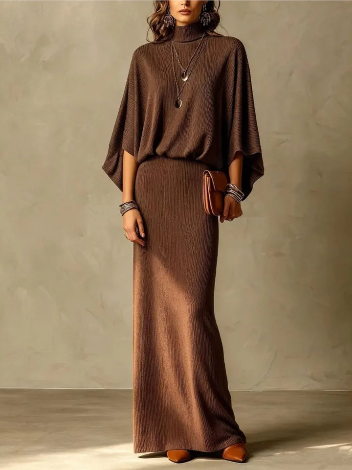 Women's Knit Top and Skirt Set, Ribbed