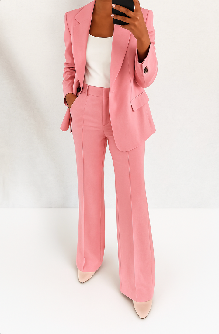 Women's Classic Tailored Blazer and Trouser Set