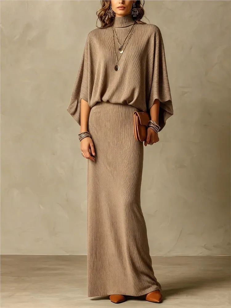 Women's Knit Top and Skirt Set, Ribbed