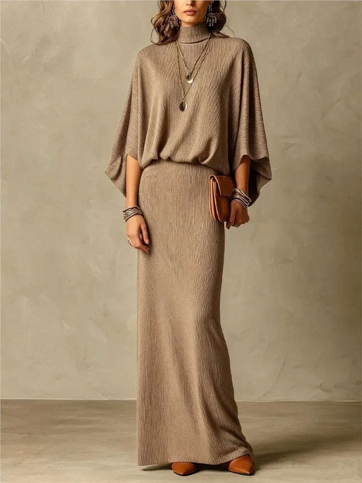 Women's Knit Top and Skirt Set, Ribbed