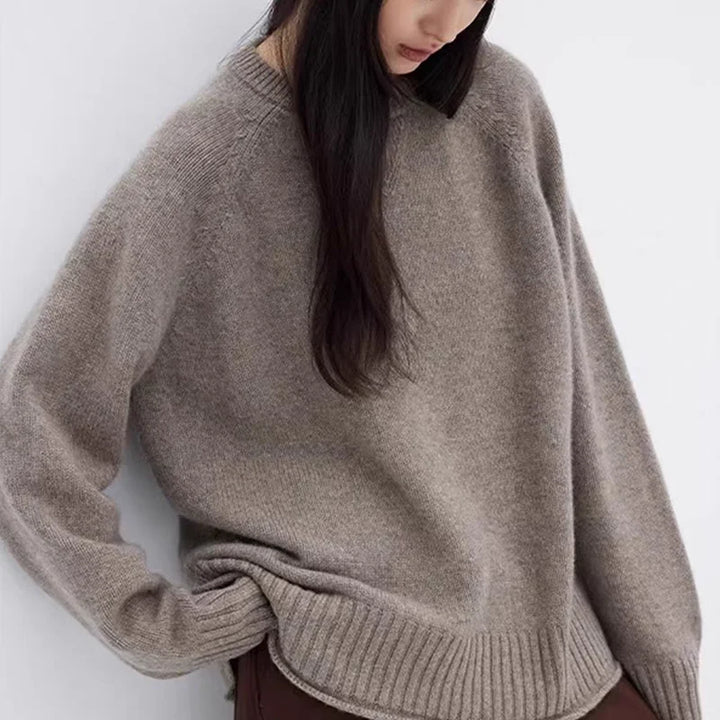 Women's Cashmere Round Neck Pullover Sweater