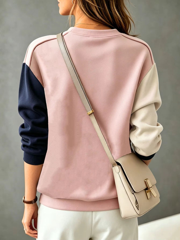 Women's Color Block Crewneck Sweatshirt