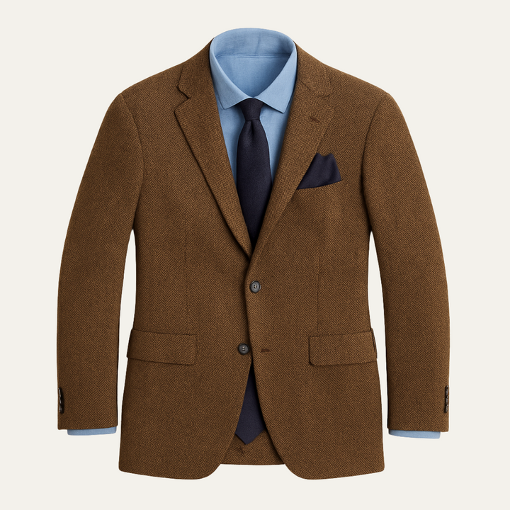 The Berwick Men’s Brown Smart Casual Tweed Blazer
