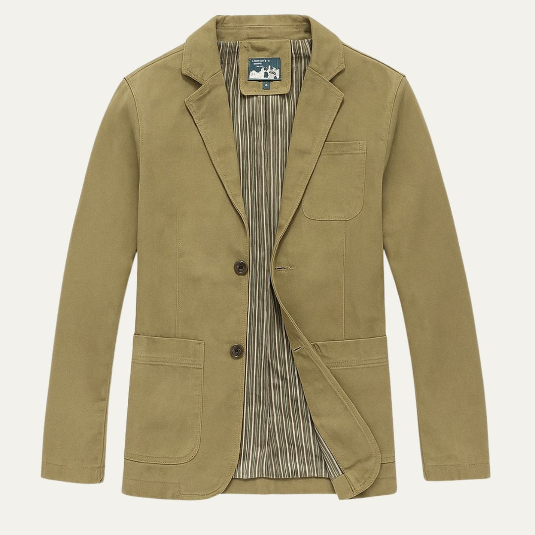 The Reykjavik Men’s Cotton Blazer Style Windbreaker with Pockets