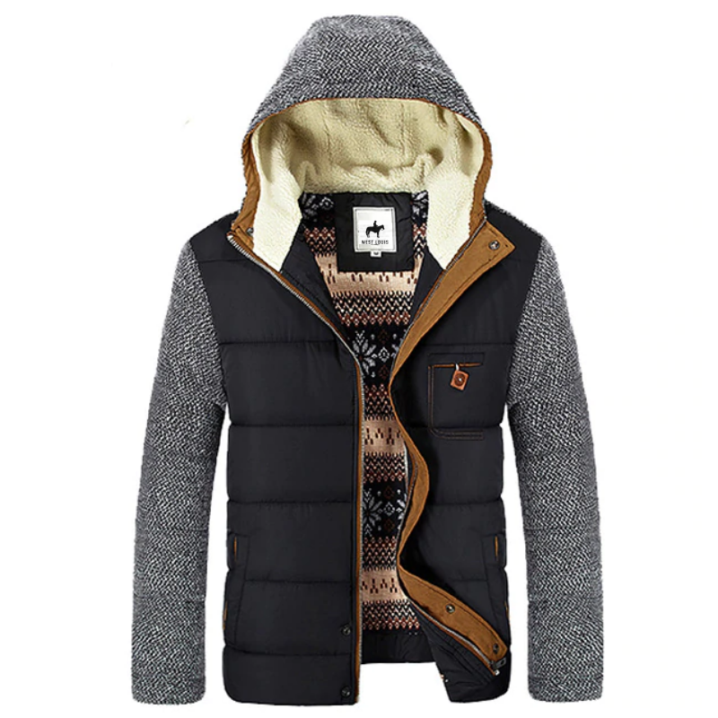 Men's Warm Hooded Coat