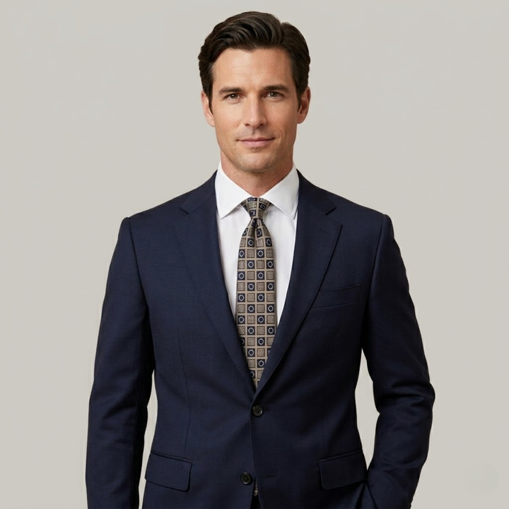 The Monterosso Men’s Luxury Plaid Silk Neck Tie - Brown