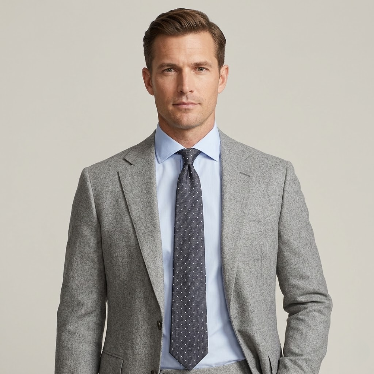 The Monterosso Men’s Luxury Silk Neck Tie - Gray