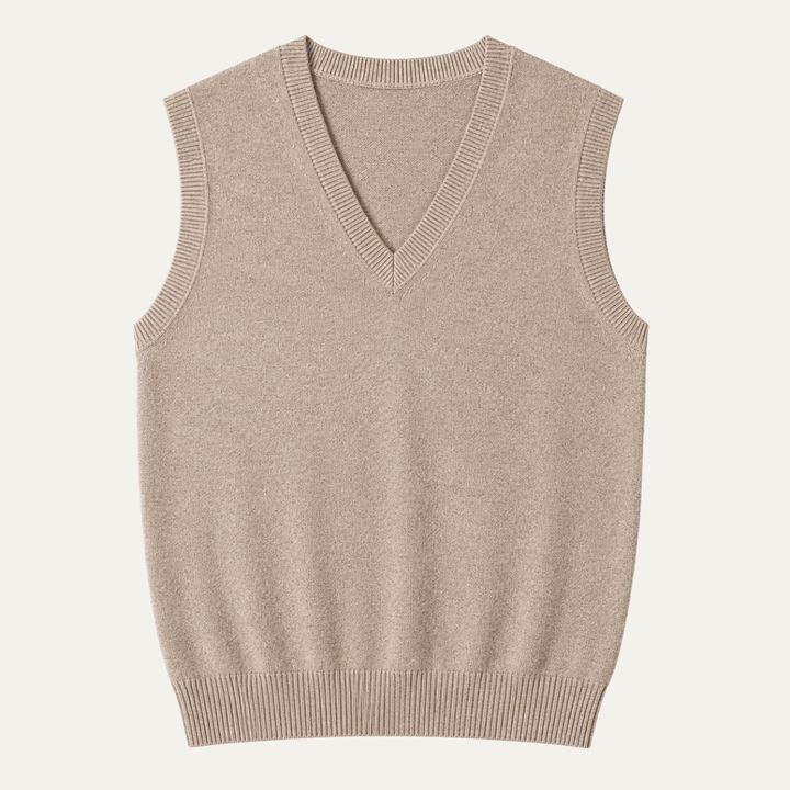 The Milan Men's V Neck Knit Cotton Vest
