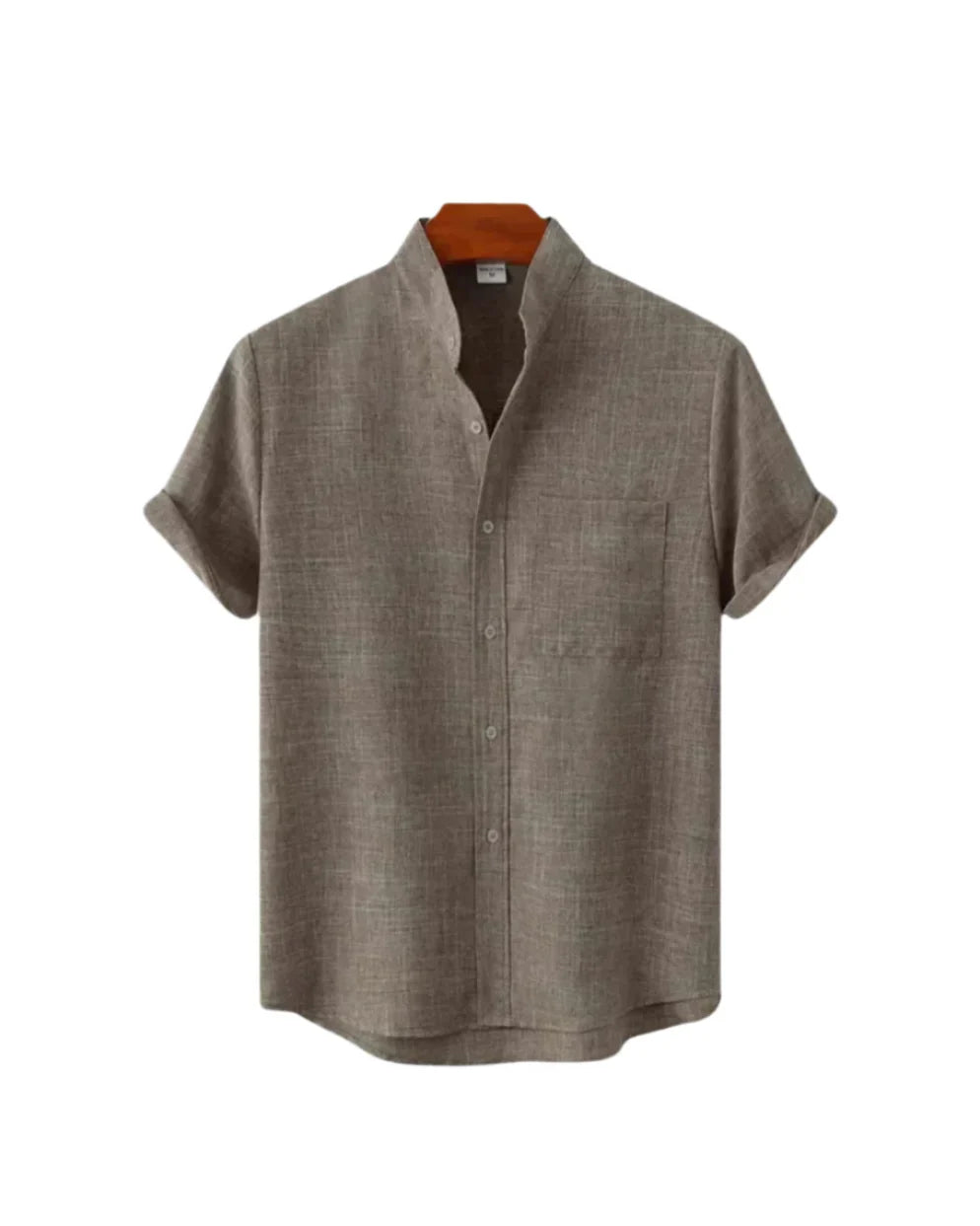 The Hamptons Men's Short Sleeve Collar Linen Shirt