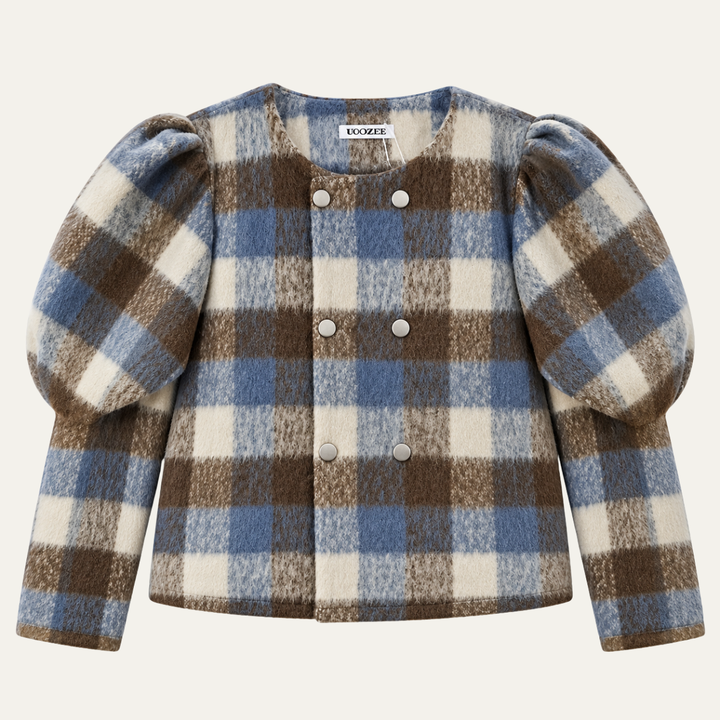 Women's Tweed Jacket with Volume Sleeves