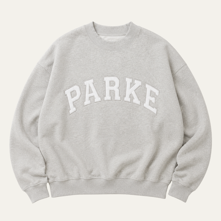 Oversize Varsity Sweatshirt with Embroidered Letters