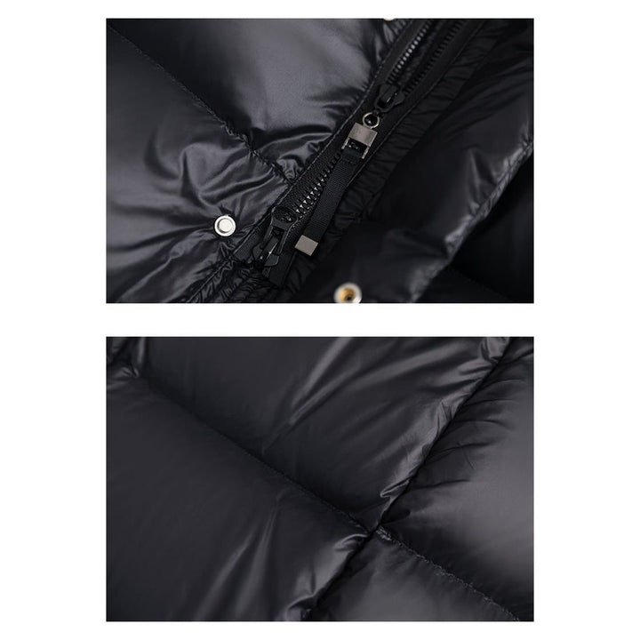 Women's Lightweight Waterproof Puffer Jacket with Down Insulation for Winter