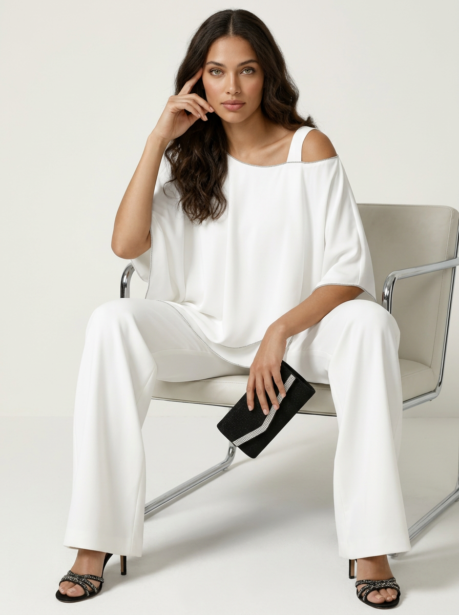 Women's Elegant Chiffon Two Piece Set