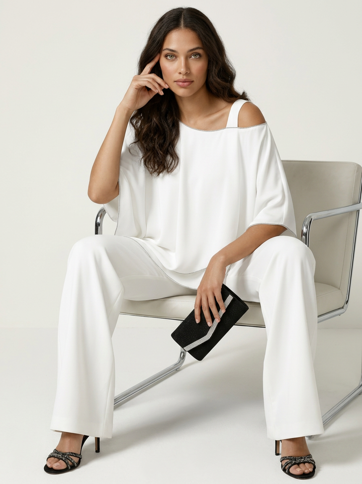 Women's Elegant Chiffon Two Piece Set