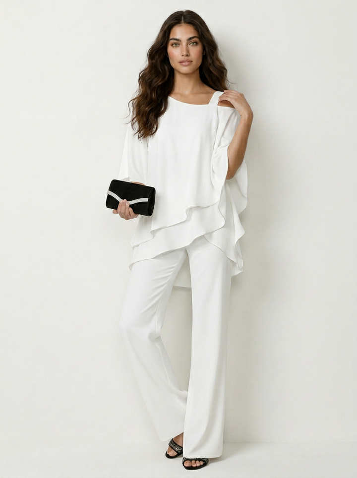 Women's Elegant Chiffon Two Piece Set