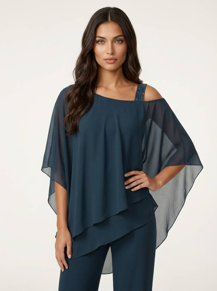 Women's Elegant Chiffon Two Piece Set
