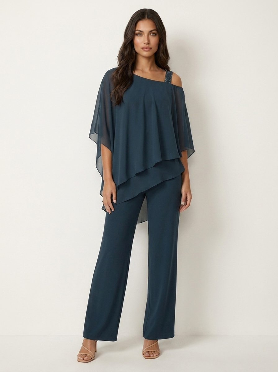 Women's Elegant Chiffon Two Piece Set