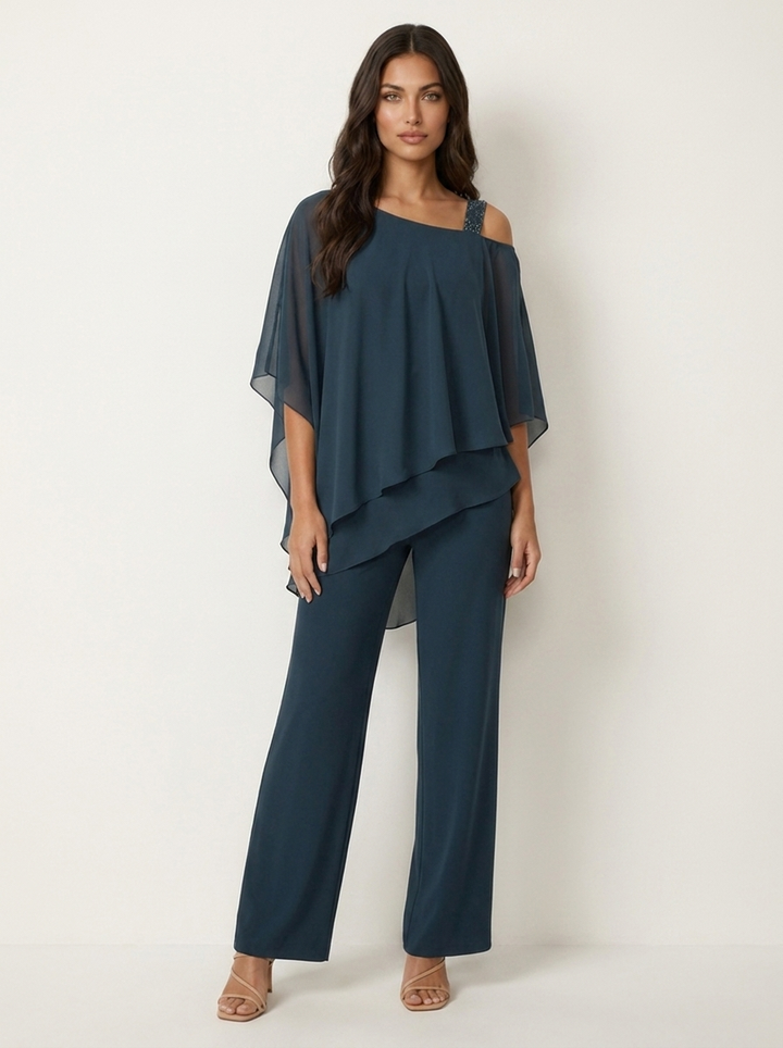Women's Elegant Chiffon Two Piece Set