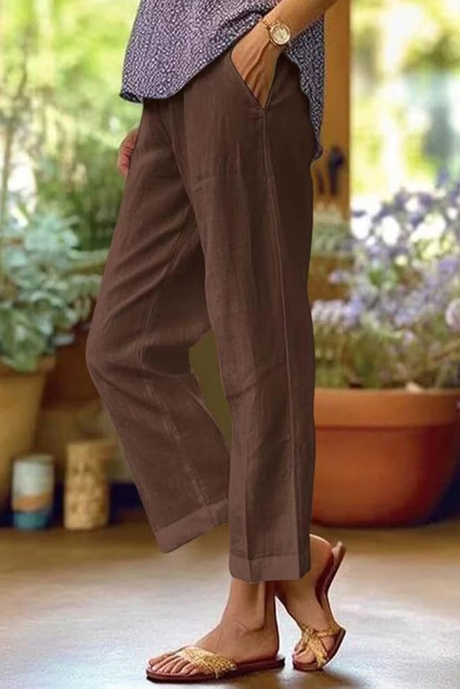 Women's Relaxed Linen Summer Trousers
