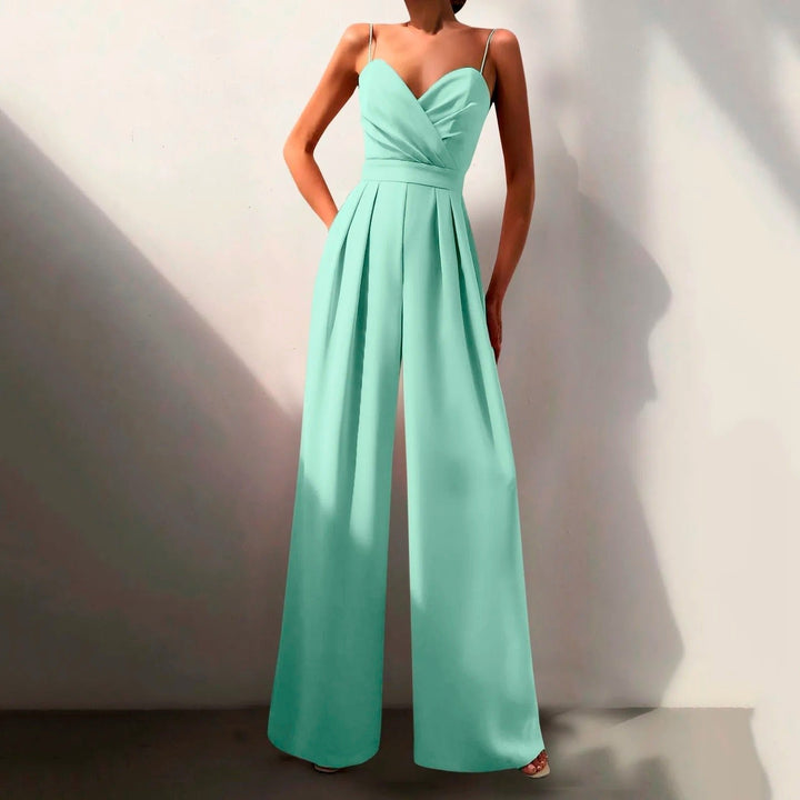 Women's Elegant Spaghetti Strap Wide Leg Jumpsuit