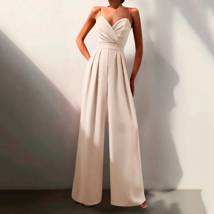 Women's Elegant Spaghetti Strap Wide Leg Jumpsuit