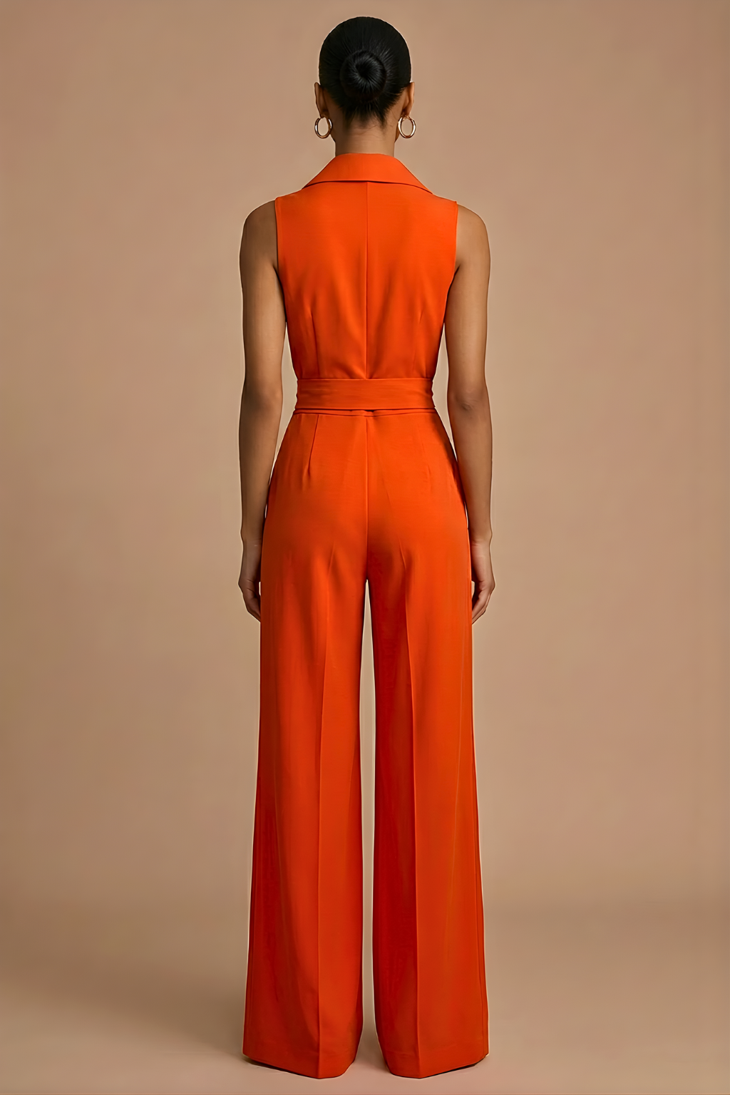 Women's Elegant Sleeveless Wide Leg Jumpsuit