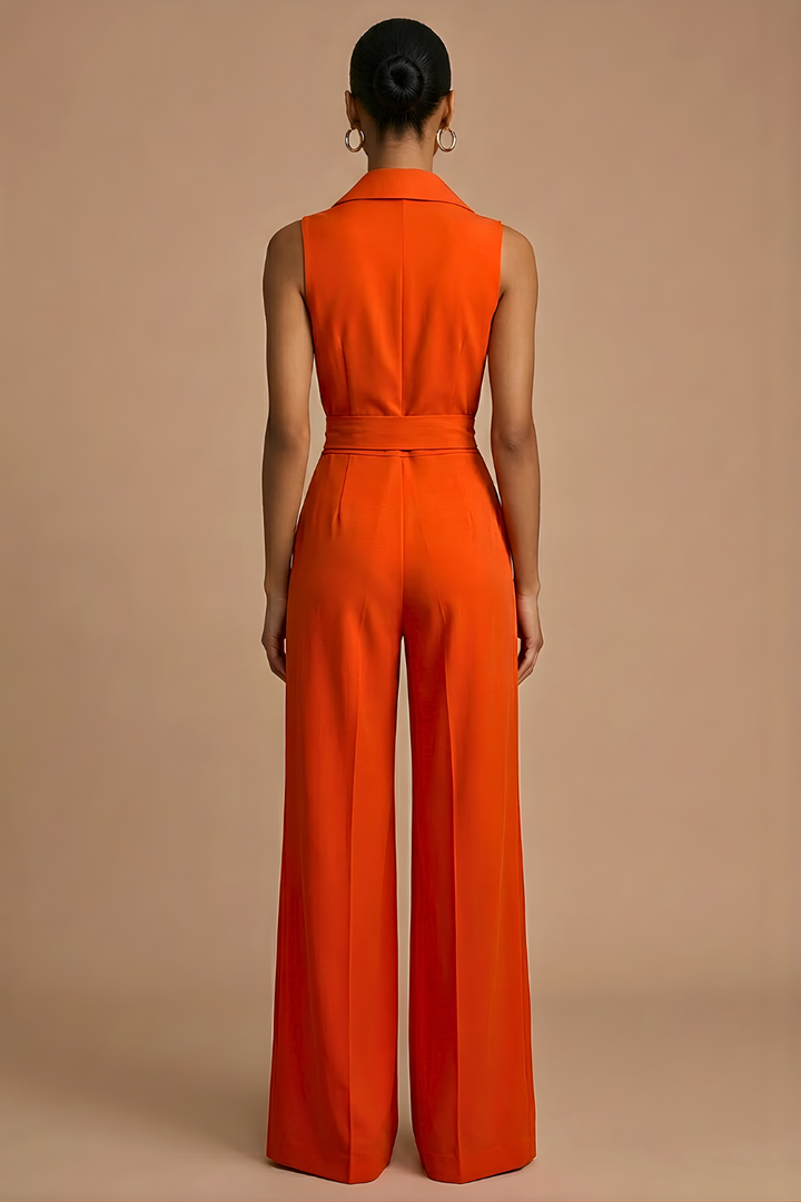 Women's Elegant Sleeveless Wide Leg Jumpsuit