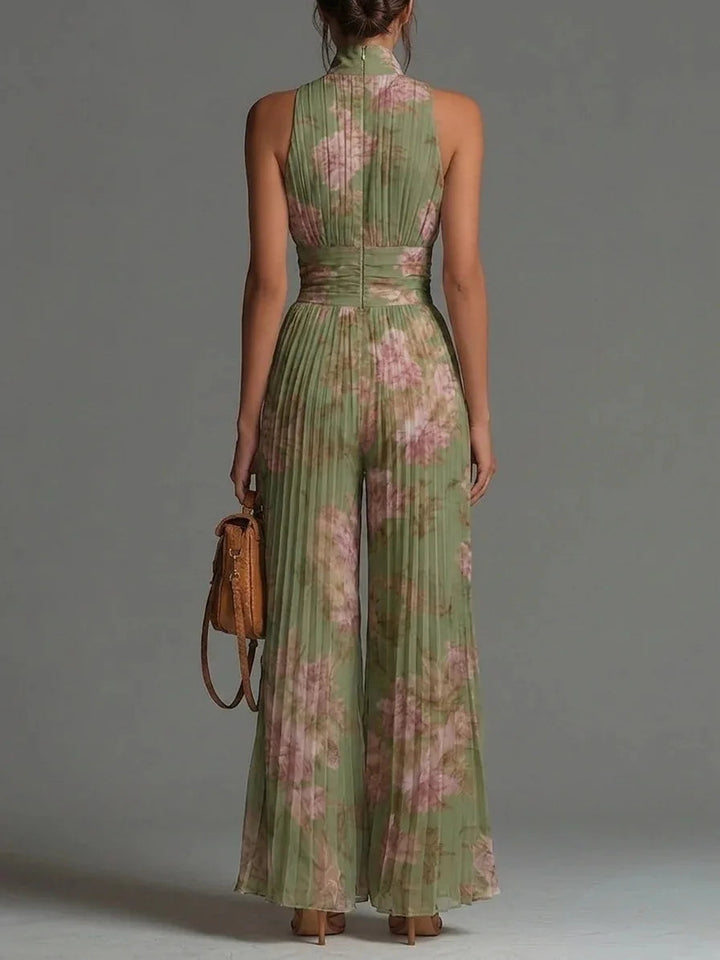 Women's Elegant Floral Halter Neck Jumpsuit