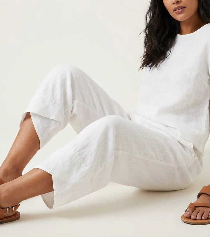 Women's Relaxed Linen Wide Leg Palazzo Pants