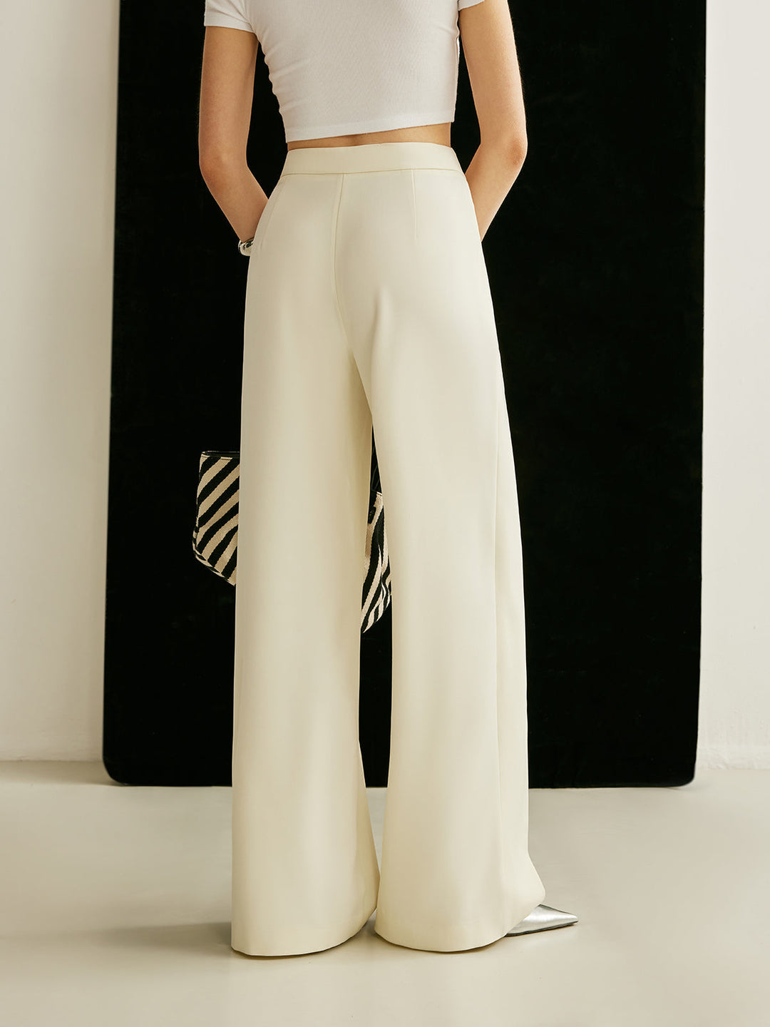 Women's Stylish High Waisted Wrap Wide Leg Pants