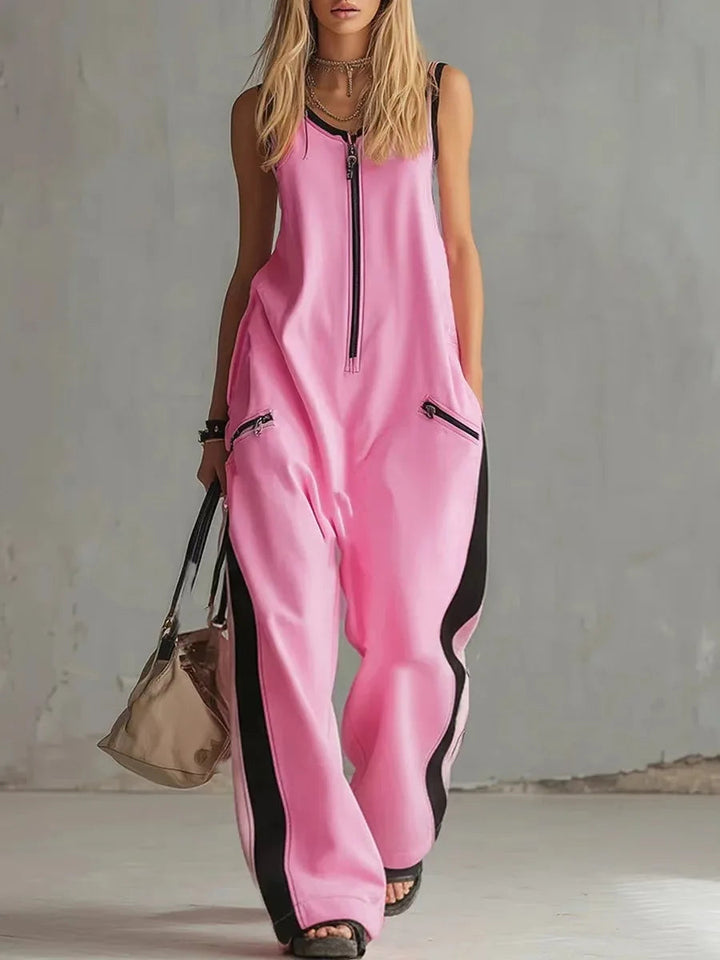 Women's Casual Utility Wide Leg Jumpsuit