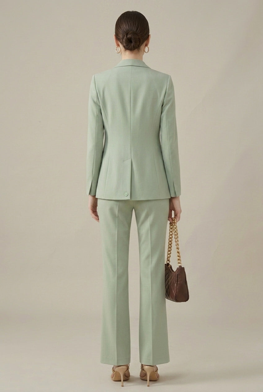 Women's Elegant Tailored Blazer and Trouser Set
