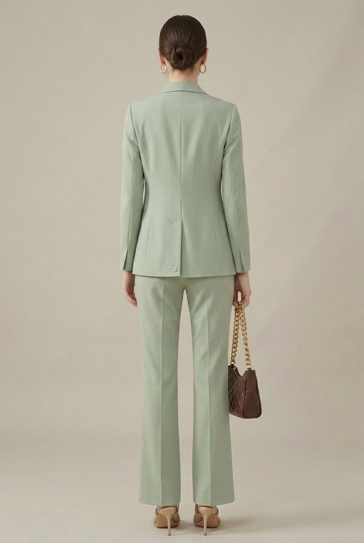 Women's Elegant Tailored Blazer and Trouser Set
