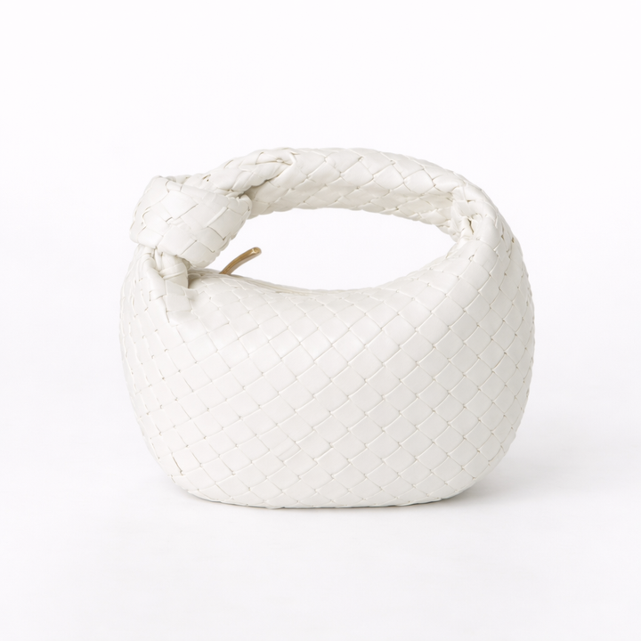 Elegant Woven Knot Handle Bag – Premium Vegan Leather