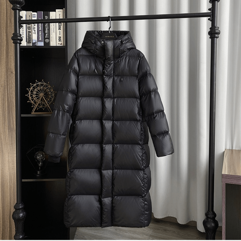 Women's Lightweight Waterproof Puffer Jacket with Down Insulation for Winter