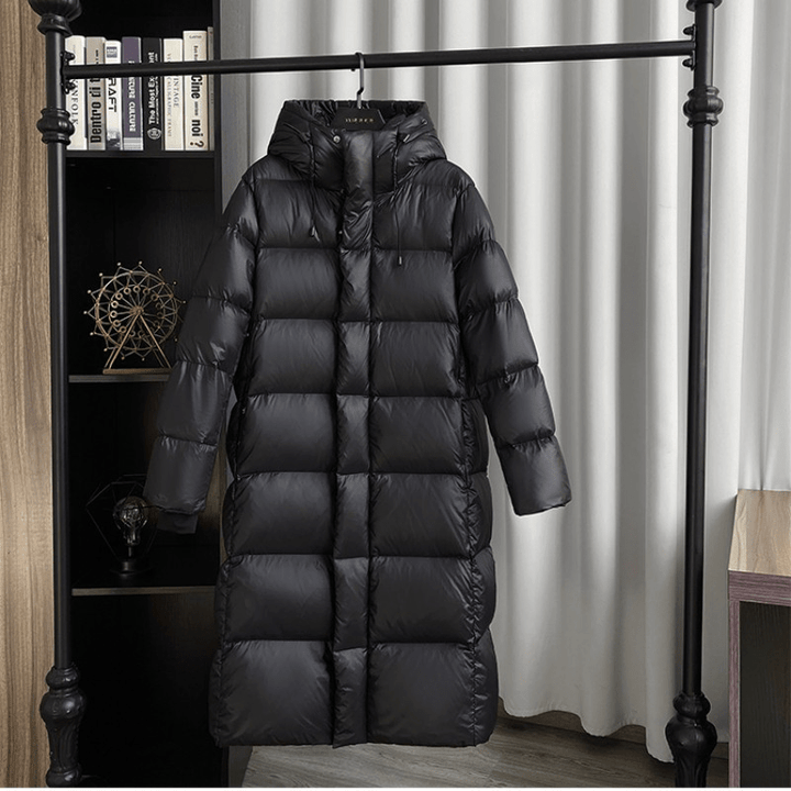 Women's Lightweight Waterproof Puffer Jacket with Down Insulation for Winter